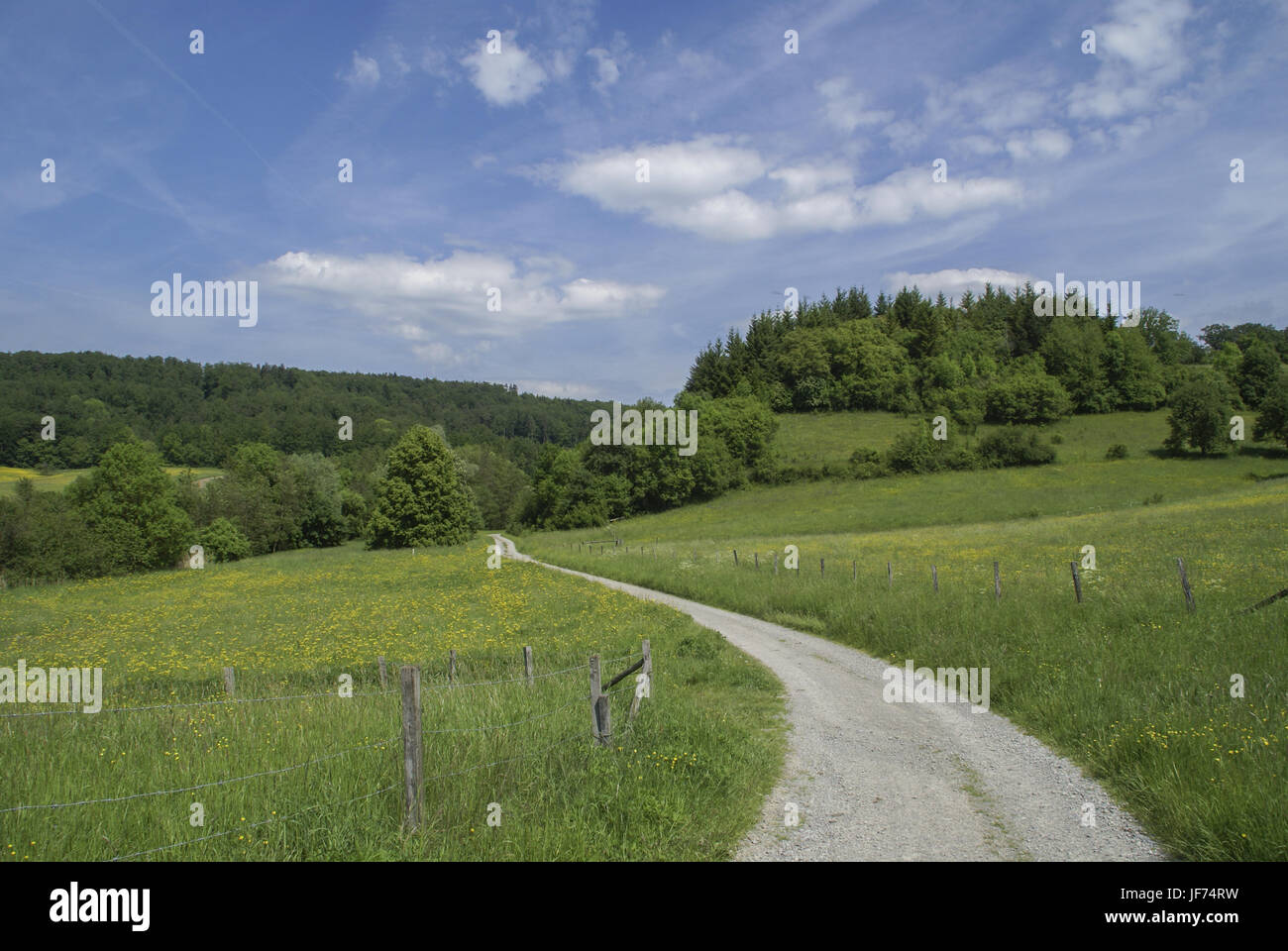 Tempo di primavera nei dintorni di Schwaebisch Hall, Germania Foto Stock