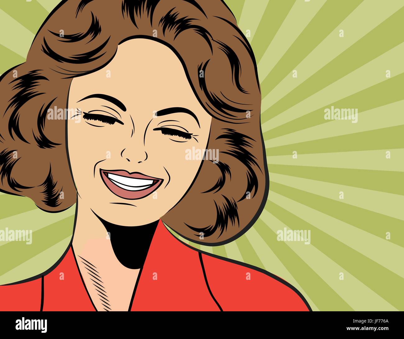 Donna, ridere risate, ridere, twit, risatina, sorriso, sorridente, risate, Illustrazione Vettoriale