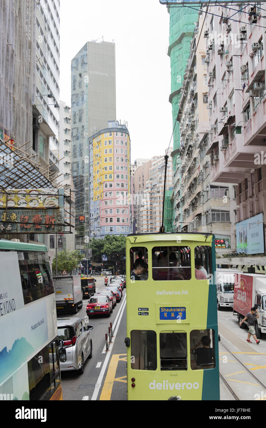 Hong Kong tranviarie, o Ding Ding Foto Stock