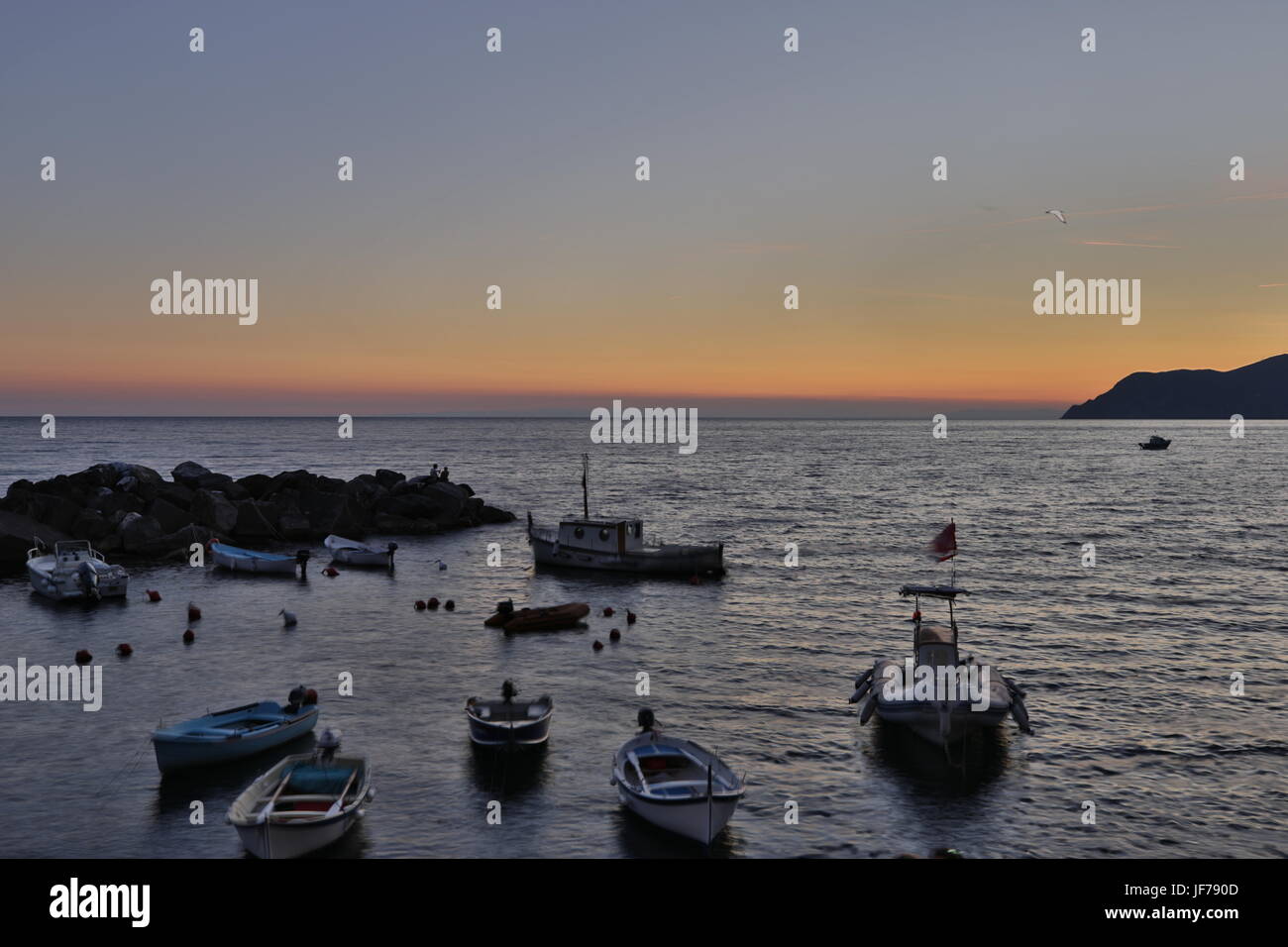 Riomaggorie, Cinque Terre, Italia Foto Stock