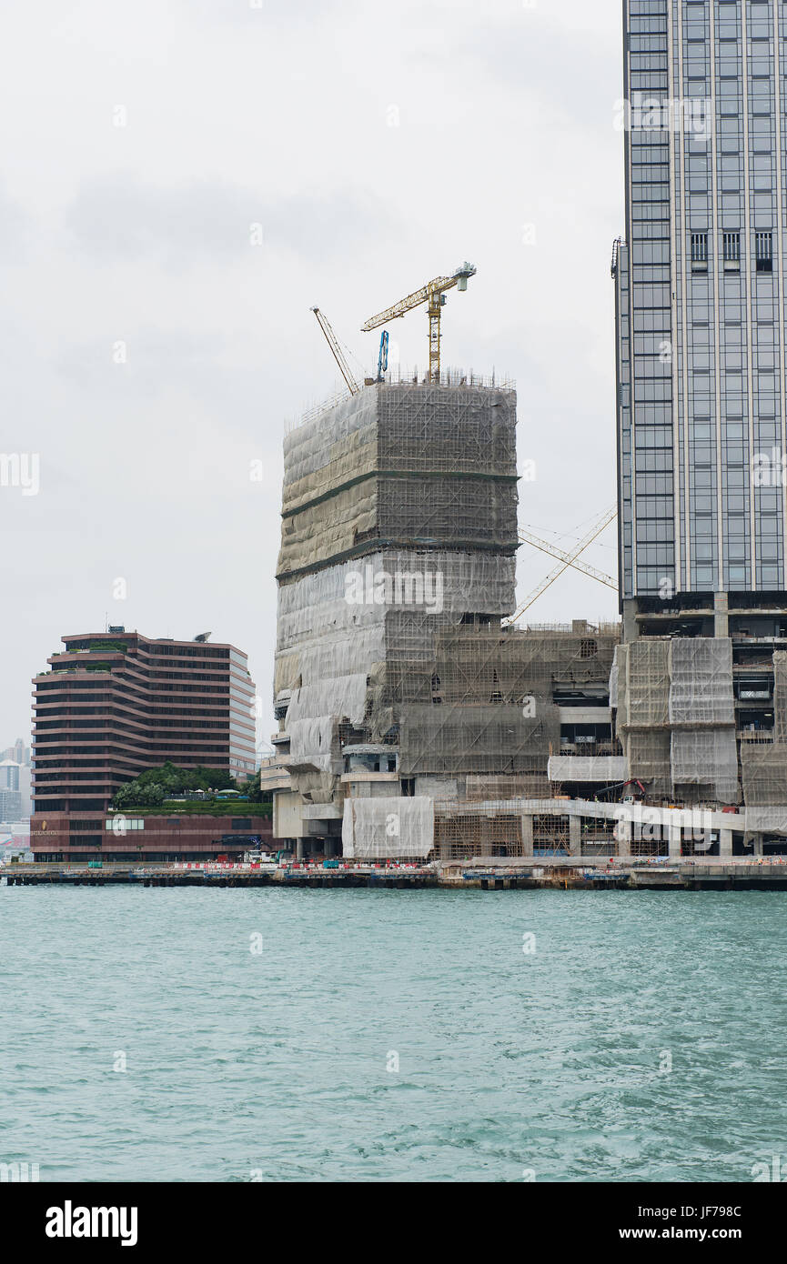 Hong Kong edificio è in fase di ricostruzione Foto Stock