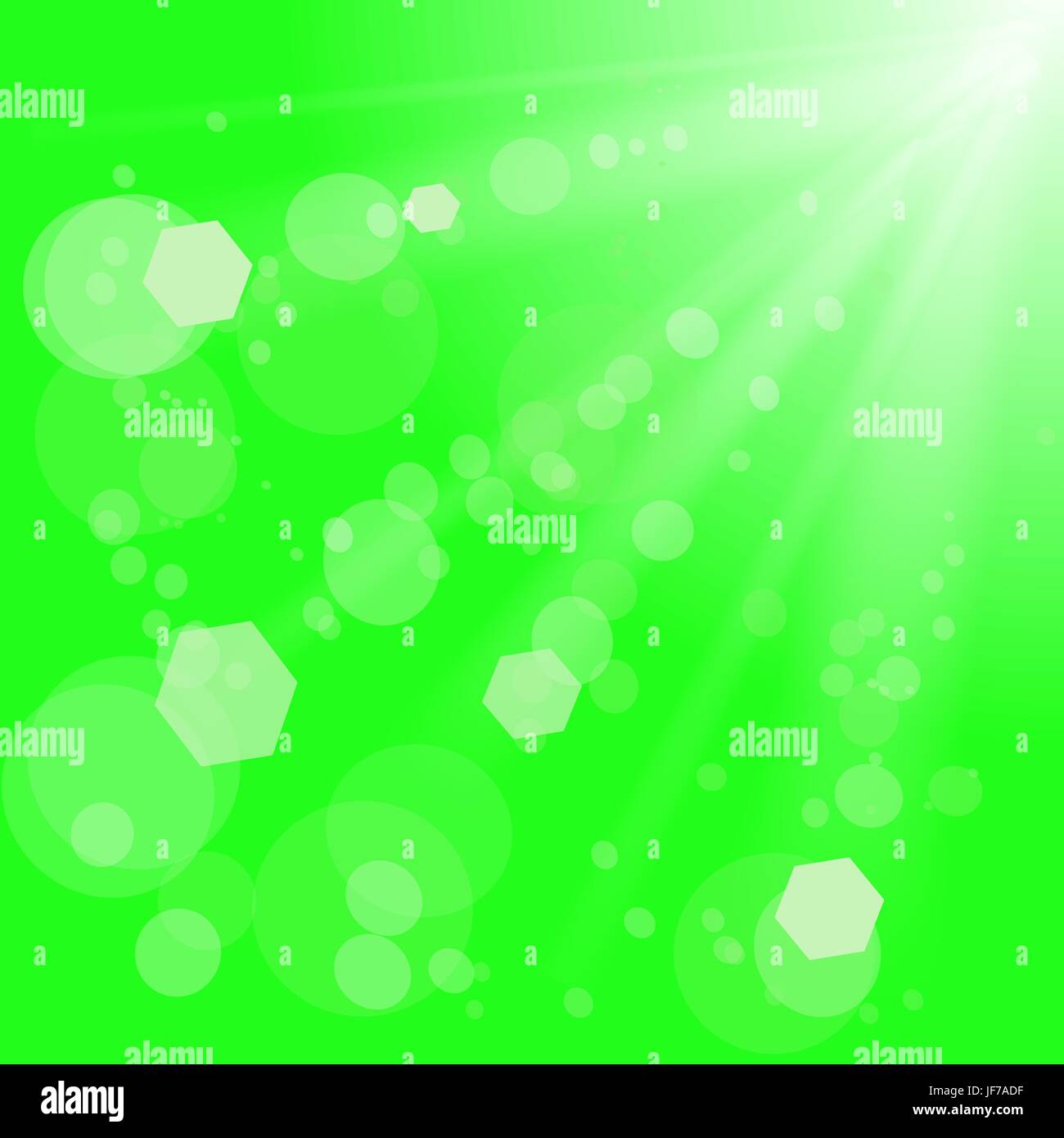 Abstract sfondo verde con raggi di sole. Sun Burst Illustrazione Vettoriale