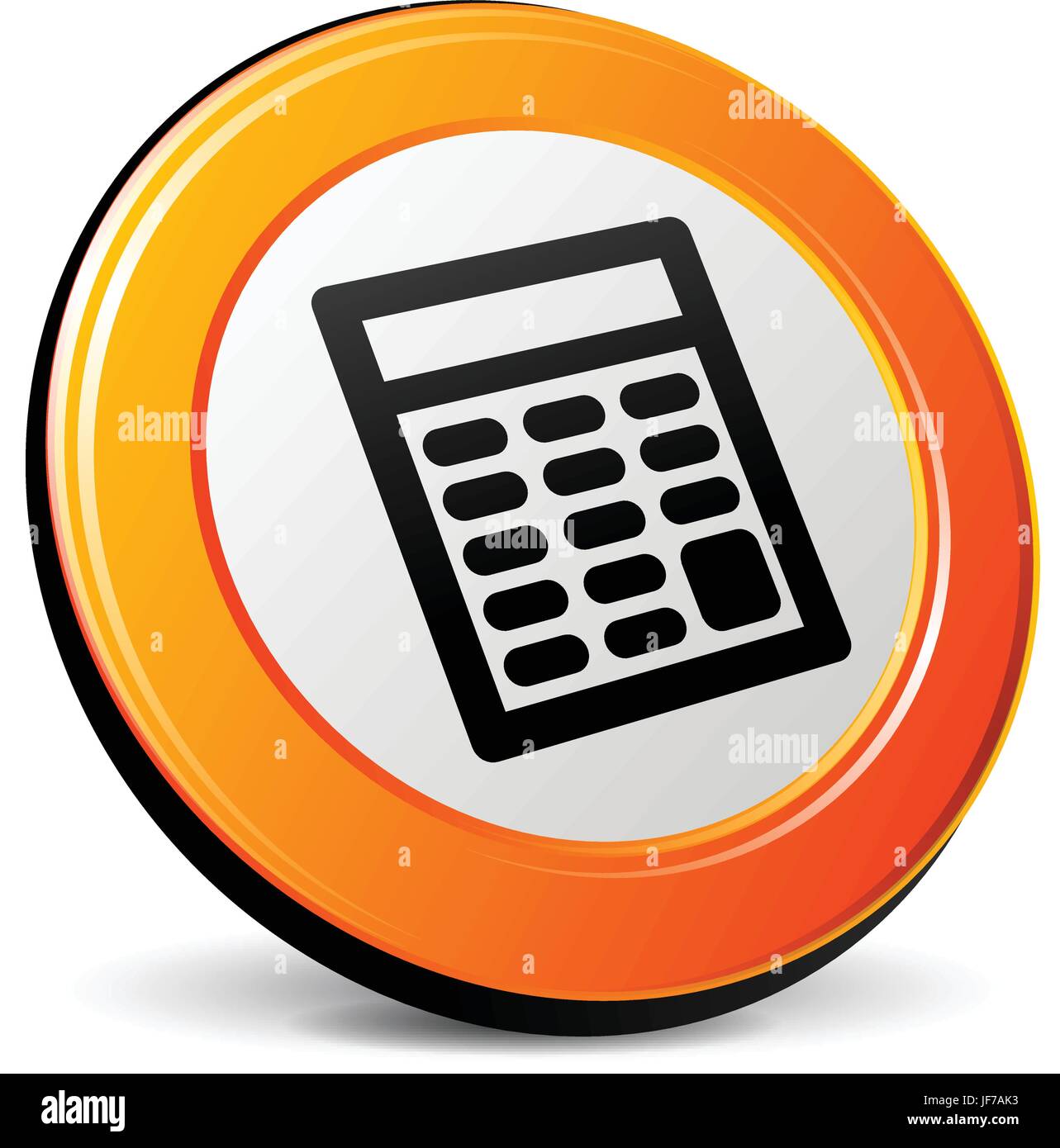 Office, isolato, calcolatrice, rapporti aziendali, trattare, transazione commerciale, Illustrazione Vettoriale