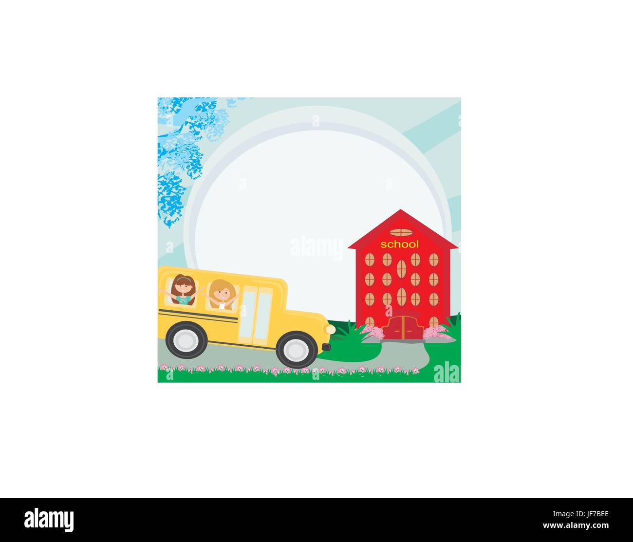 Ride, grafica, traffico, trasporto, ruvida, Campo dei fiori, fiori, piante, Illustrazione Vettoriale