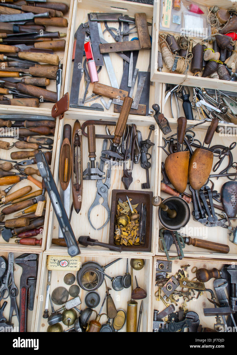 Mercato di antiquariato, casale monferrato, Italia Foto Stock