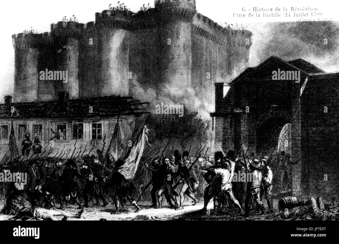 Francia - storming il Bastille il 14 luglio 1789. Rivoluzione francese. Foto Stock