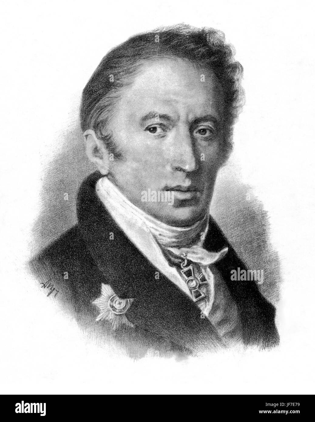 Nikolai Mikhailovic Karamzin - Ritratto dell'autore russo. 1 Dicembre 1766 -22 maggio 1826. Autore della storia dello Stato Russo. Foto Stock