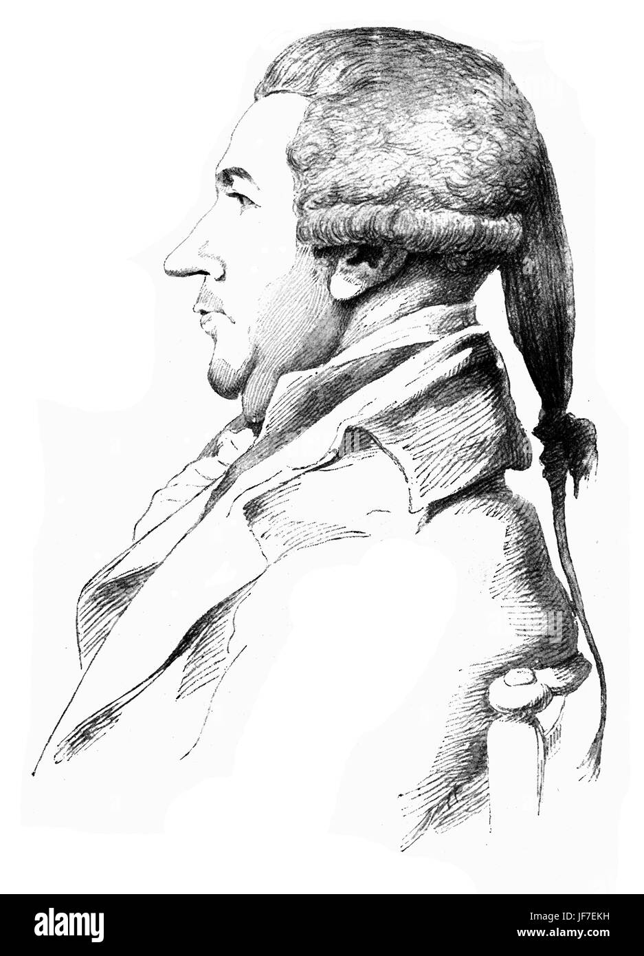 James Boswell - ritratto. Da un originale schizzo da George Dance (1741-1825). Avvocato scozzese, diarist, e l'autore. 29 Ottobre 1740 - 19 maggio 1795. Foto Stock