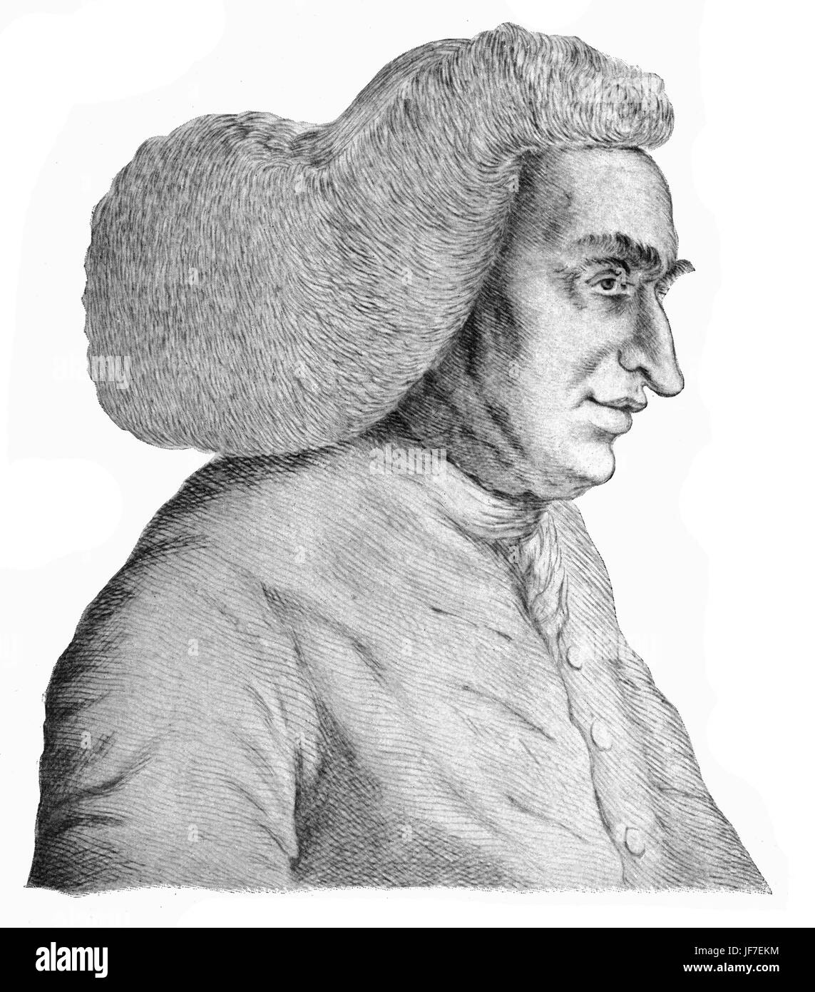 Samuel Johnson - Ritratto di P S Lamborn. Inglese saggista, biografo, lessicografo e critico della letteratura inglese, 18 settembre 1709 - 13 dicembre 1784. Foto Stock