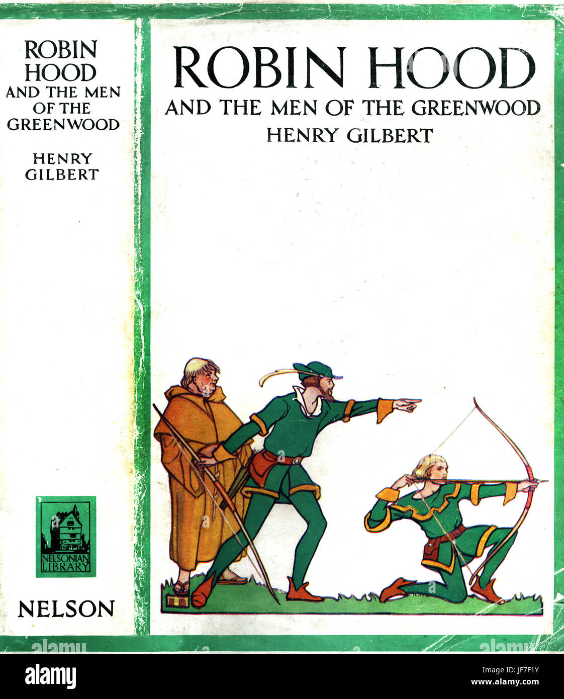 Robin Hood e gli uomini del Greenwood da Henry Gilbert. Polvere giacca. Illustrato da Walter Crane. C.1912 Foto Stock