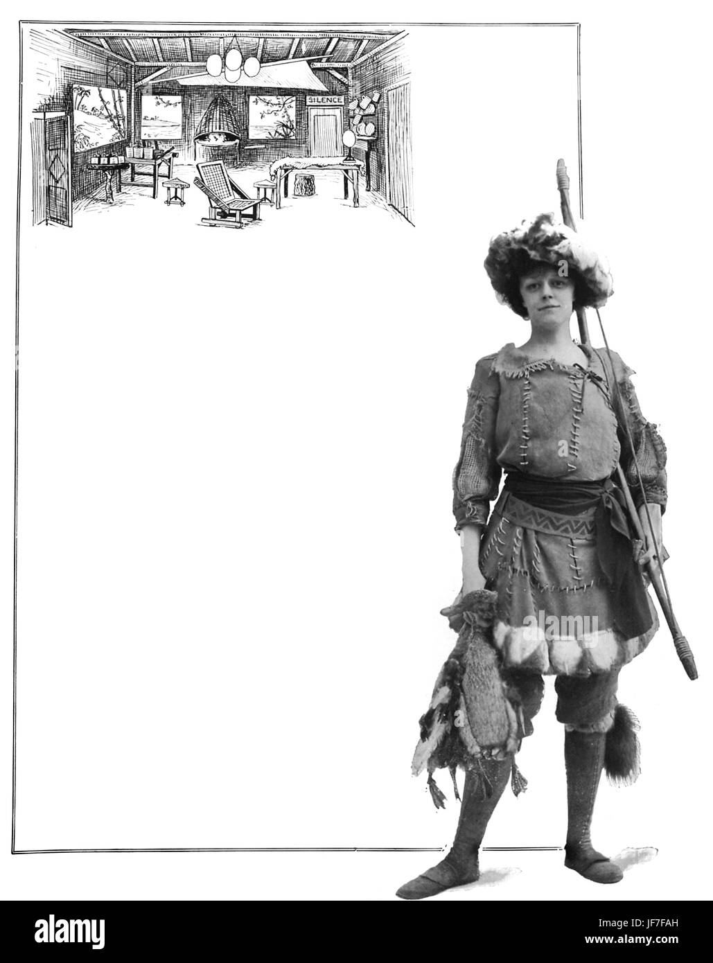 Scena dall'Ammiraglio Crichton J.M. Barrie, c. 1902. Mostra Tweeny (giocato da Miss tortino Browne). Dalla produzione al duca di York Theatre di Londra, che ha aperto il 4 novembre 1902. Foto Stock