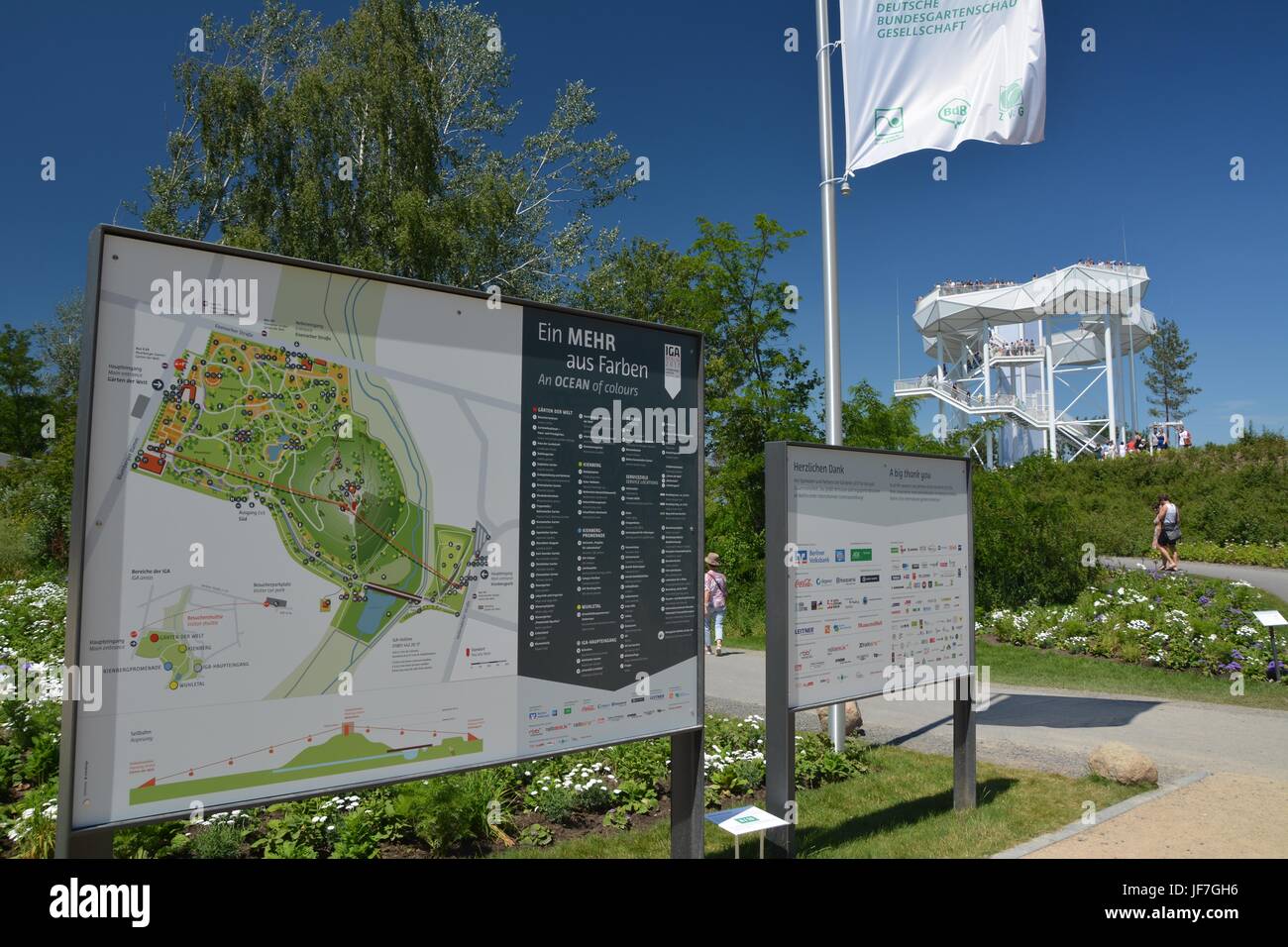 Impressioni dalla IGA Berlin 2017, Esposizione Florovivaistica Internazionale Berlino, giardini del mondo da Giugno 18, 2017, Germania Foto Stock