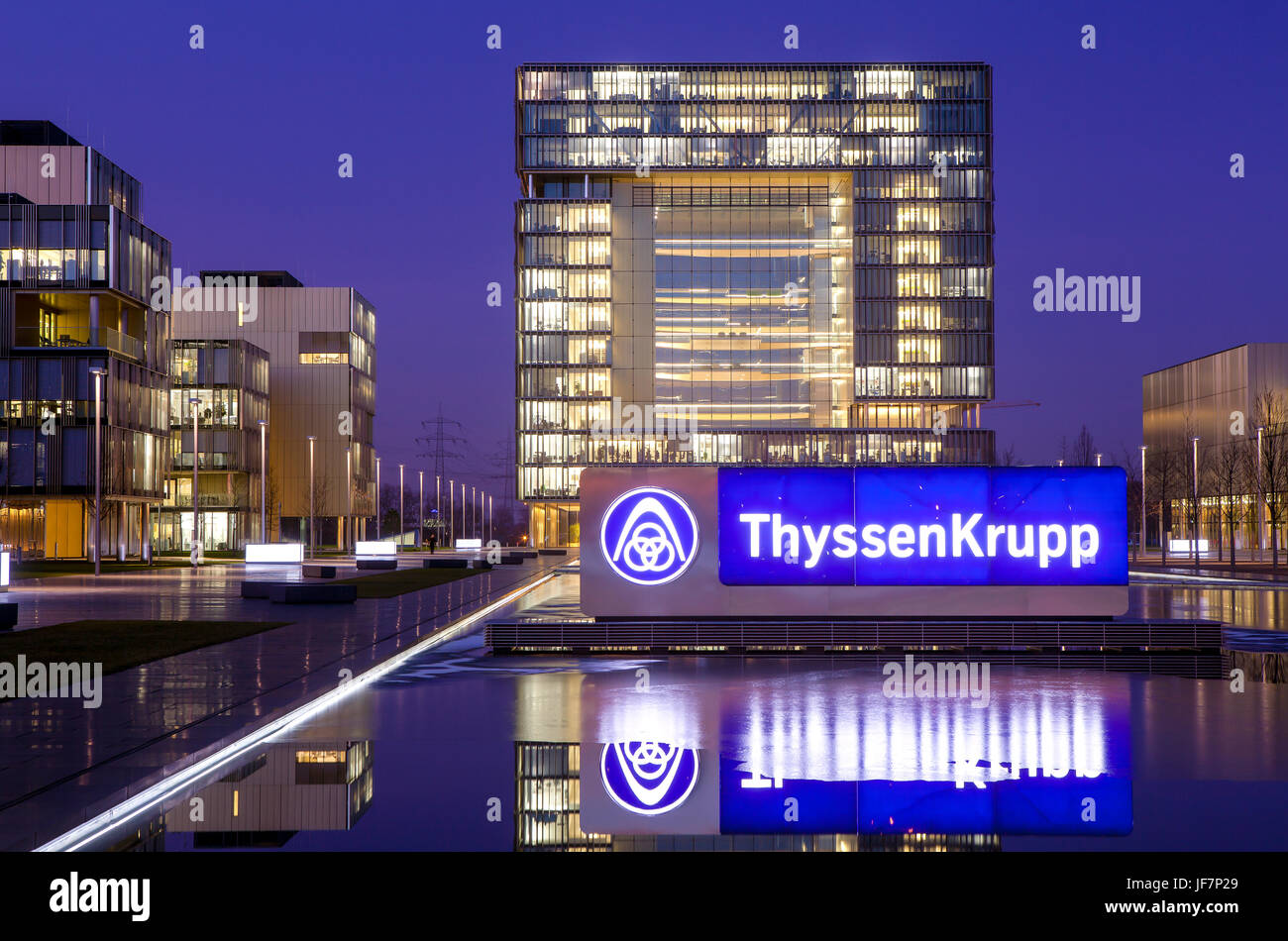 ThyssenKrupp Quartier, Capo Ufficio, Essen, Nord Reno-Westfalia, Germania, Europa ThyssenKrupp Quartier, Hauptverwaltung, Essen, Renania settentrionale-Vestfalia Foto Stock