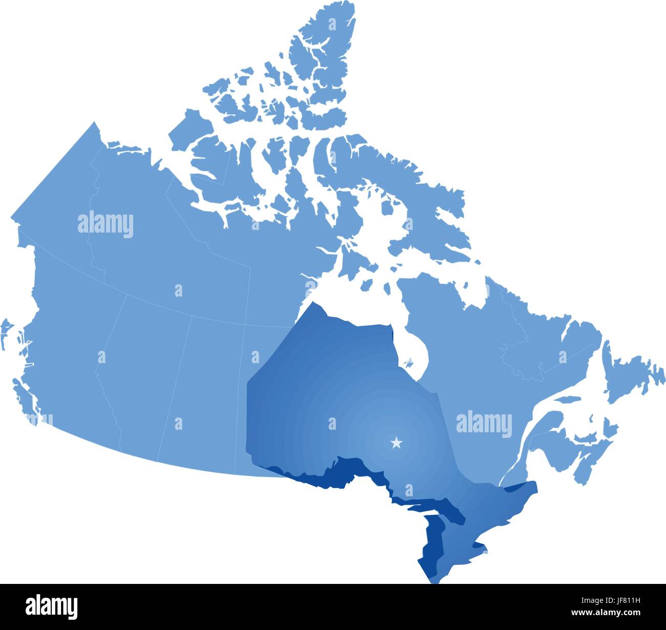 Illustrazione, Canada, capitale, tirare, paese, terra, ontario, membro, posizione Illustrazione Vettoriale