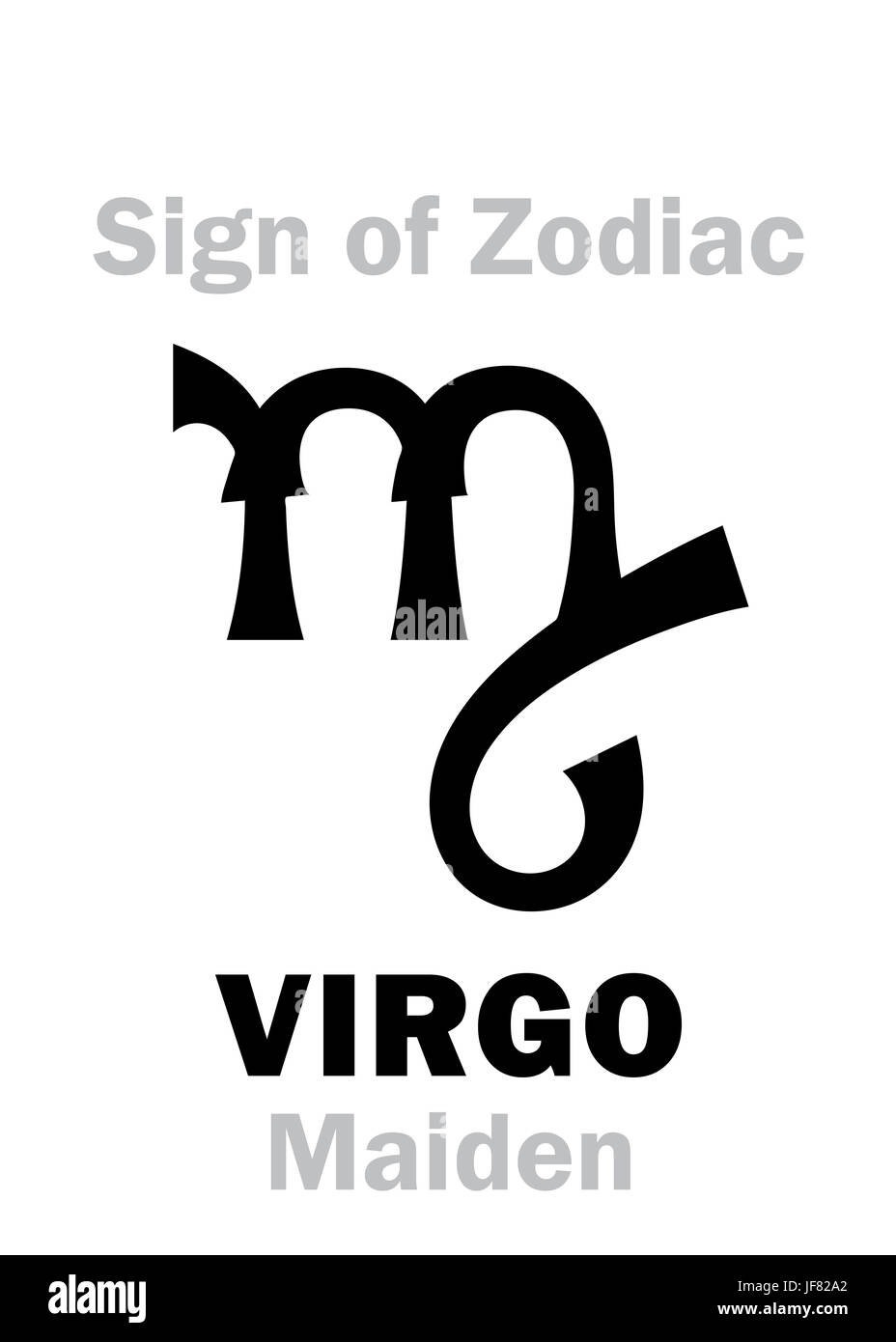 Astrologia: segno zodiacale della Vergine (Maiden) Foto Stock