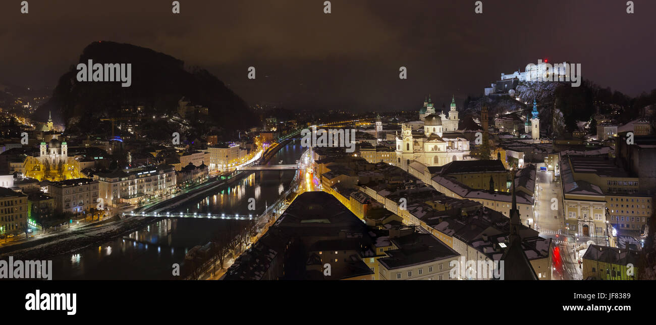 Salzburg Austria in inverno Foto Stock