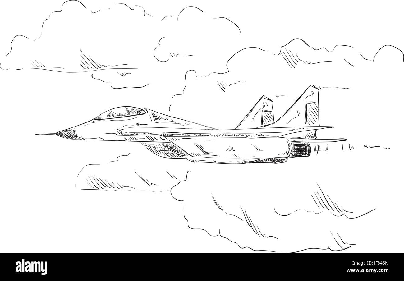 Velivolo di combattimento Illustrazione Vettoriale