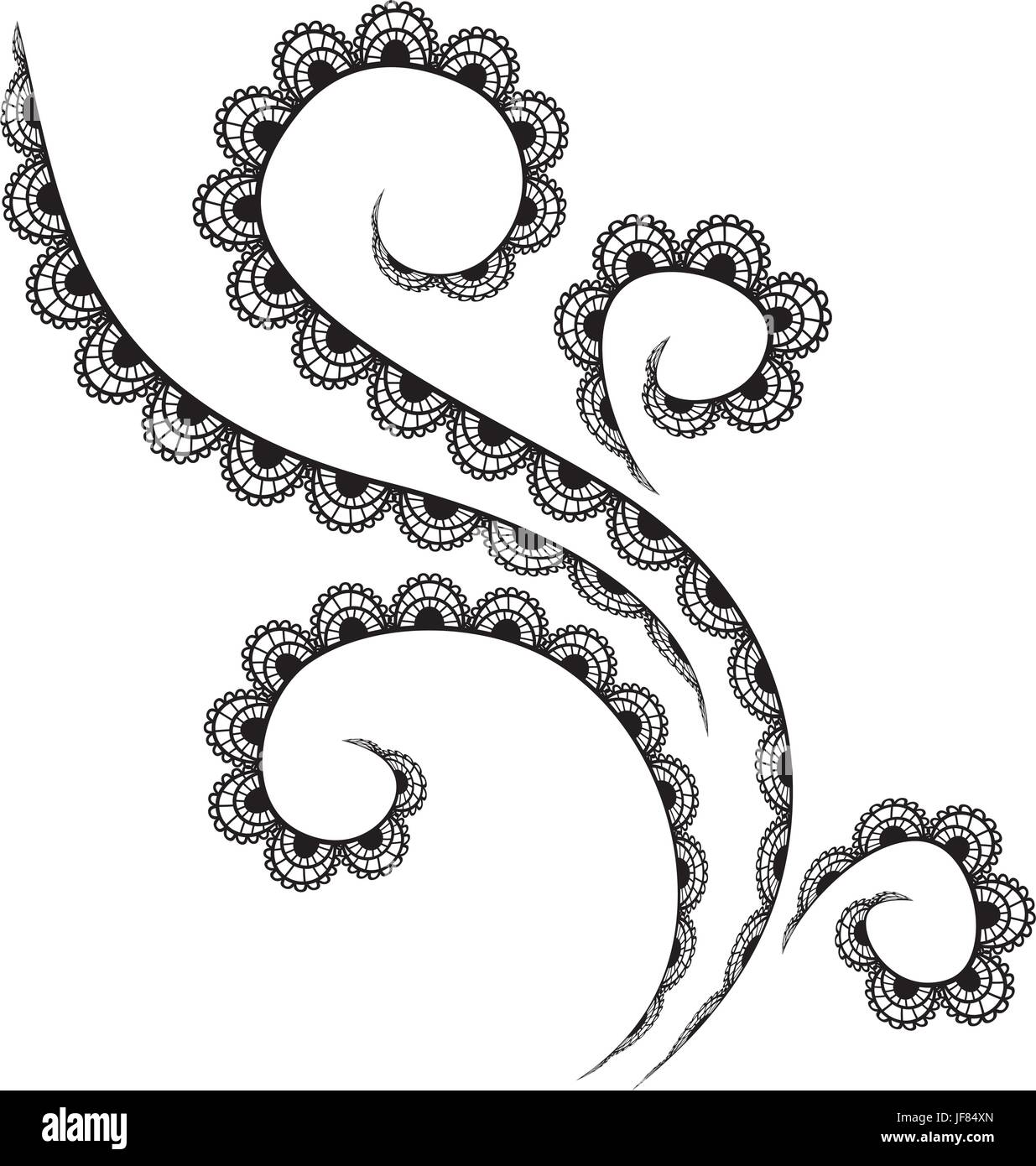 Vector pattern di pizzo su sfondo bianco Illustrazione Vettoriale