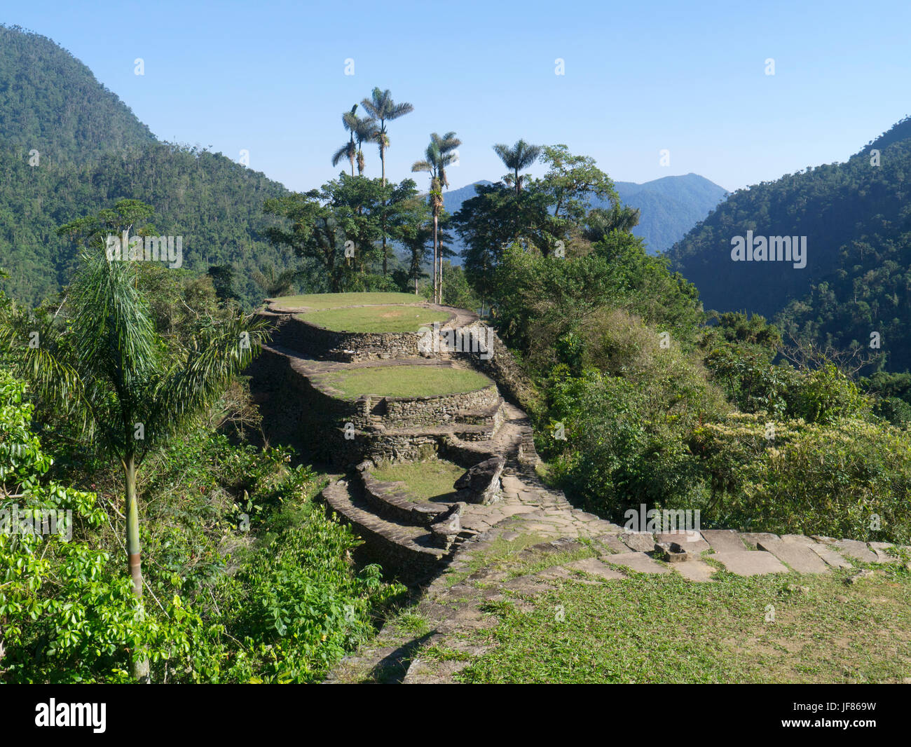 Le terrazze della città perduta, Sierra Nevada, Santa Marta, Colombia Foto Stock