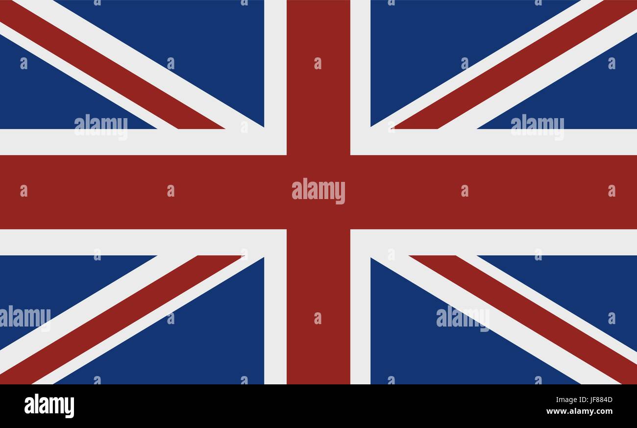 Bandiera del Regno Unito di Gran Bretagna e Irlanda del Nord Illustrazione Vettoriale