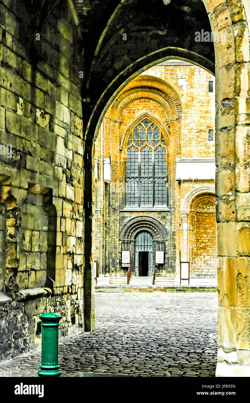 Lincoln, chiesa cattedrale; Lincoln, gotische Kathedrale Foto Stock