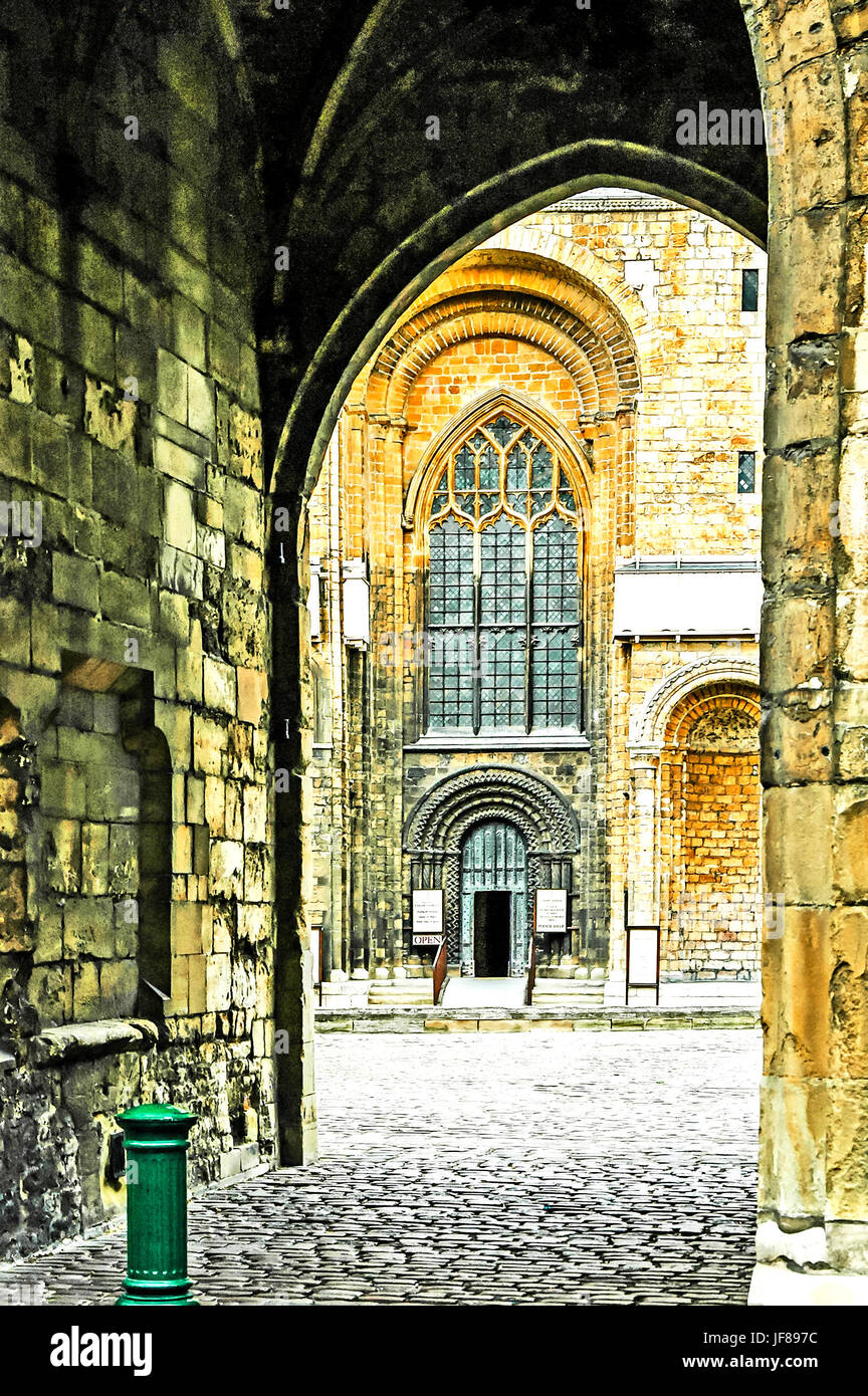 Lincoln, chiesa cattedrale; Lincoln, gotische Kathedrale Foto Stock