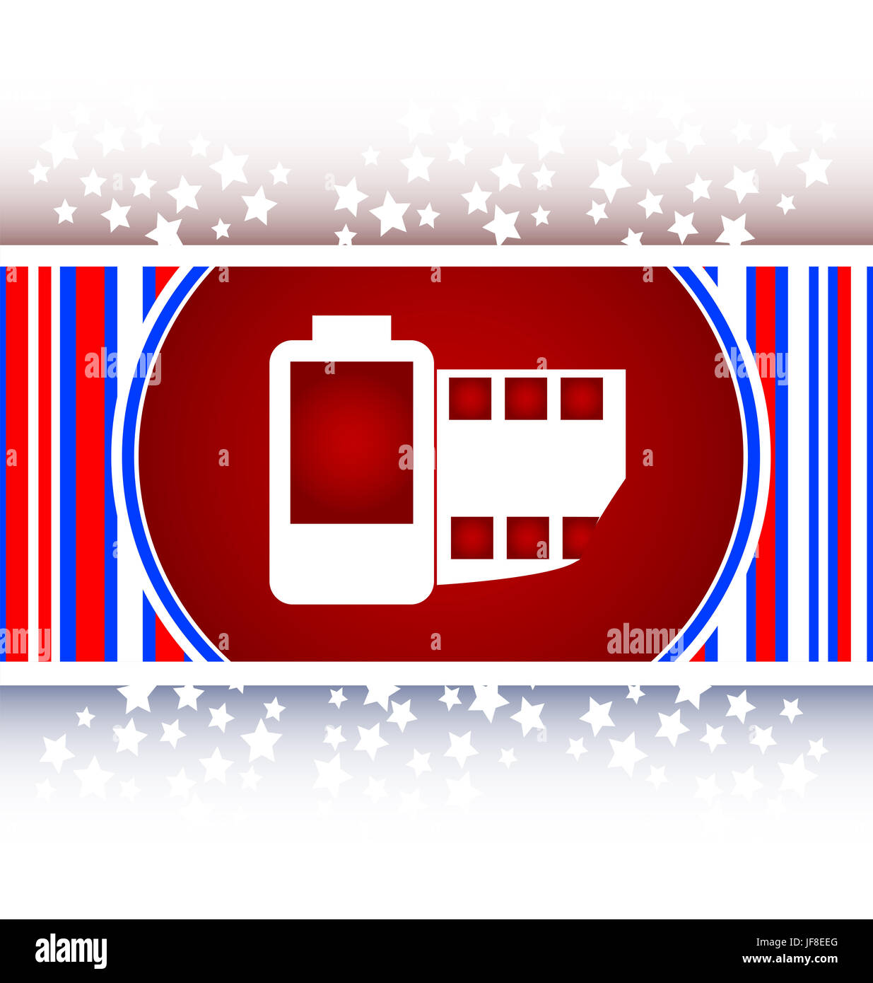 Film striscia fotocamera Web, icona Foto Stock