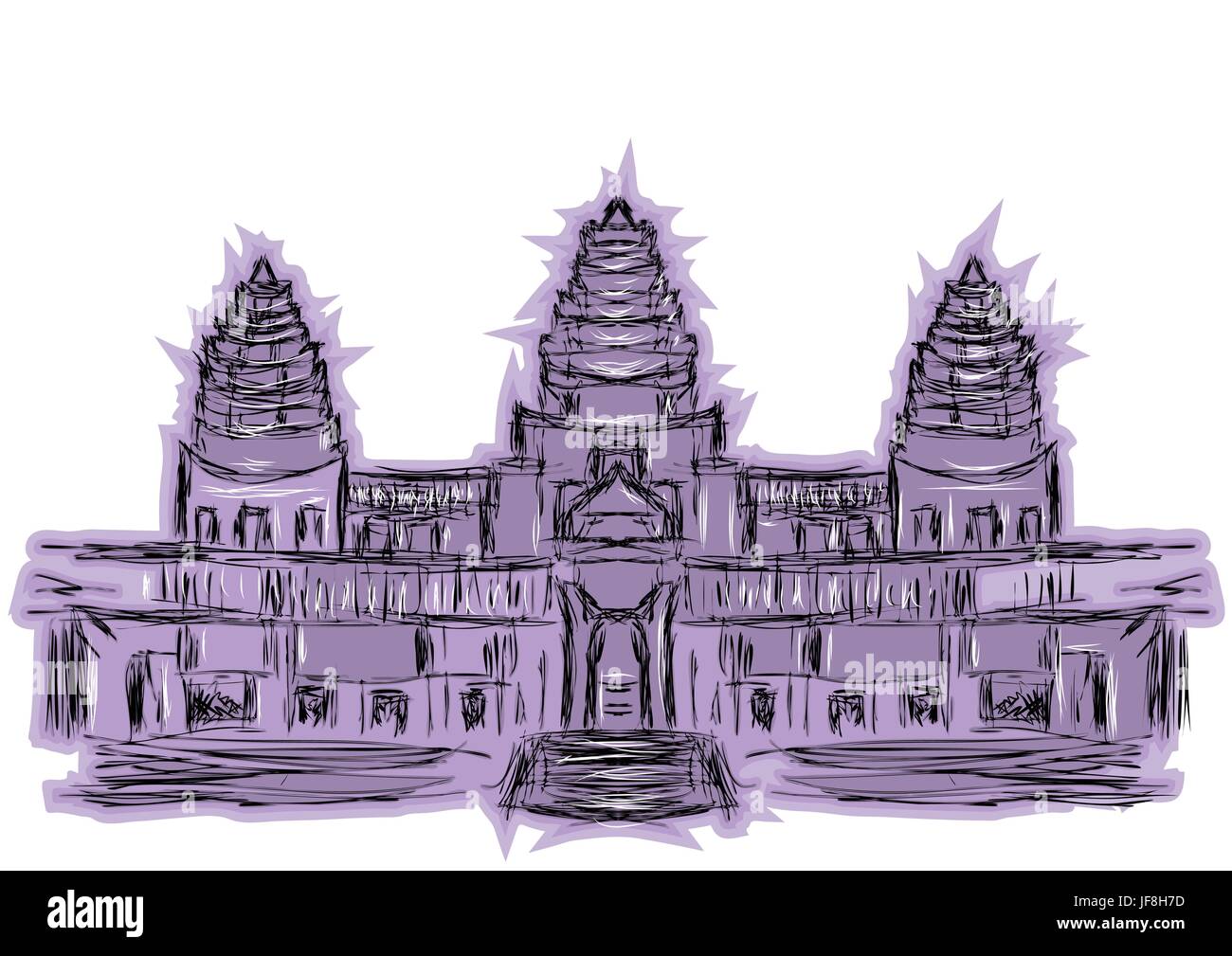 Angkor wat Illustrazione Vettoriale