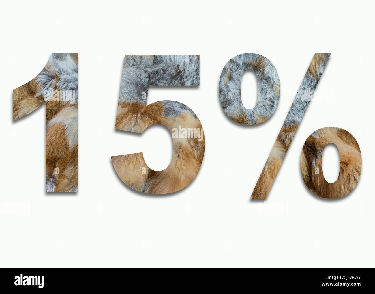 15% red fox fur in un font addestrato Foto Stock