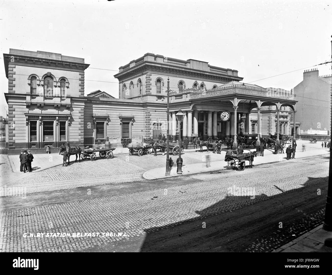 [GNR ie grande ferrovia settentrionale] Stazione, Belfast 33983057401 o Foto Stock