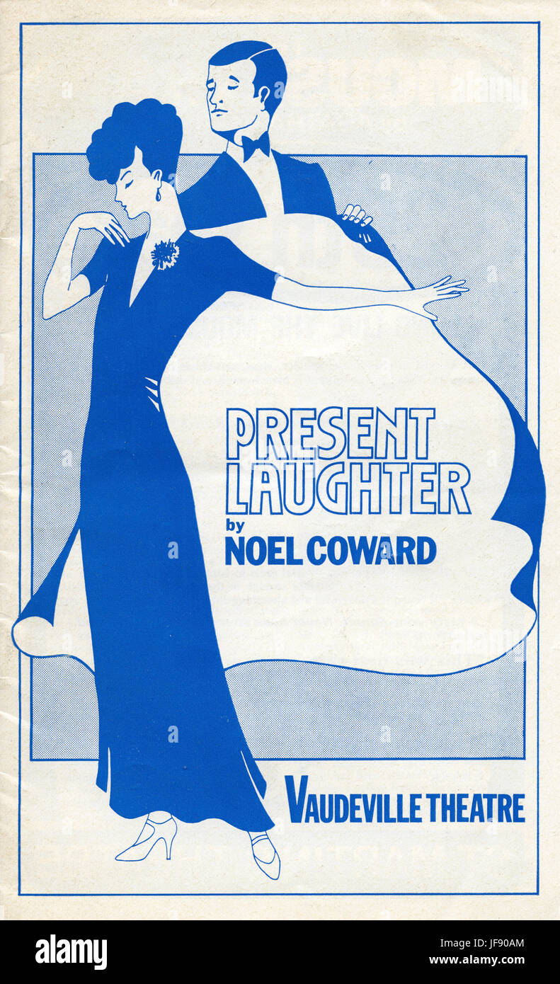 Presente risate da Noel Coward. Programma da Vaudeville Theatre, Londra 1981. Starring donald Sinden, Dinah Sheridan, Gwen Watford. Foto Stock