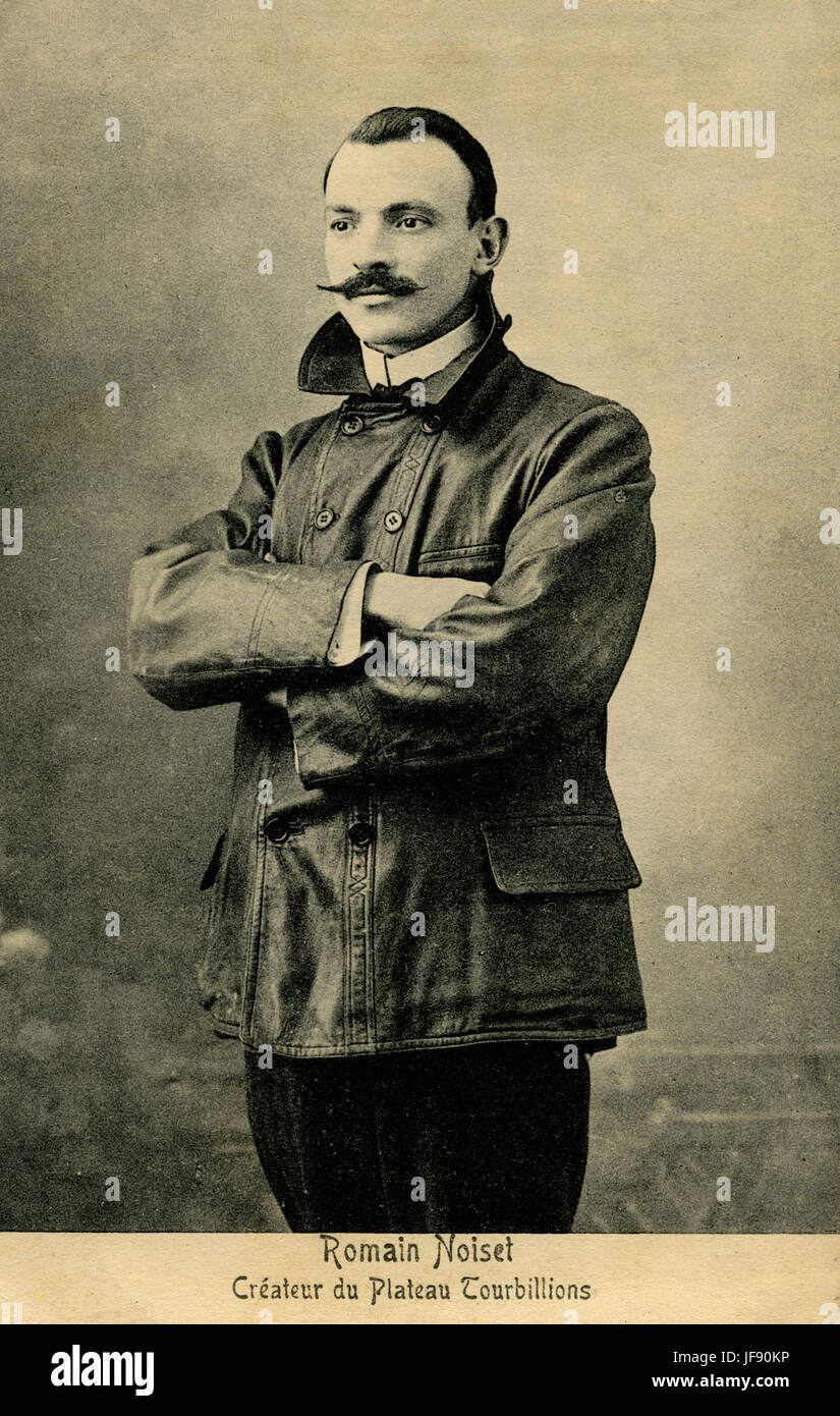 Romain Noiset, aviatore francese, nei primi anni del XX secolo. Foto Stock