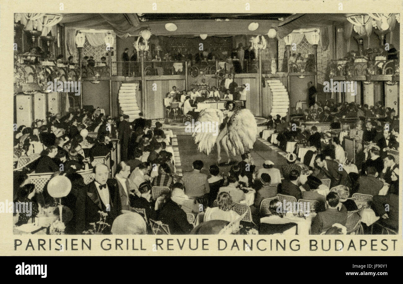 La Revue spettacolo di danza al Parisien Grill, Budapest, Ungheria, 1930s Foto Stock