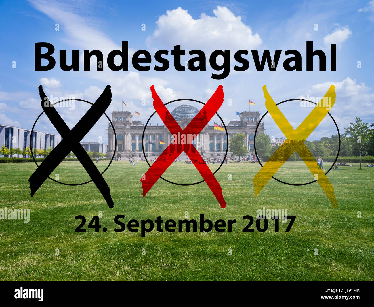 Campagna elettorale tedesca 2017 Foto Stock