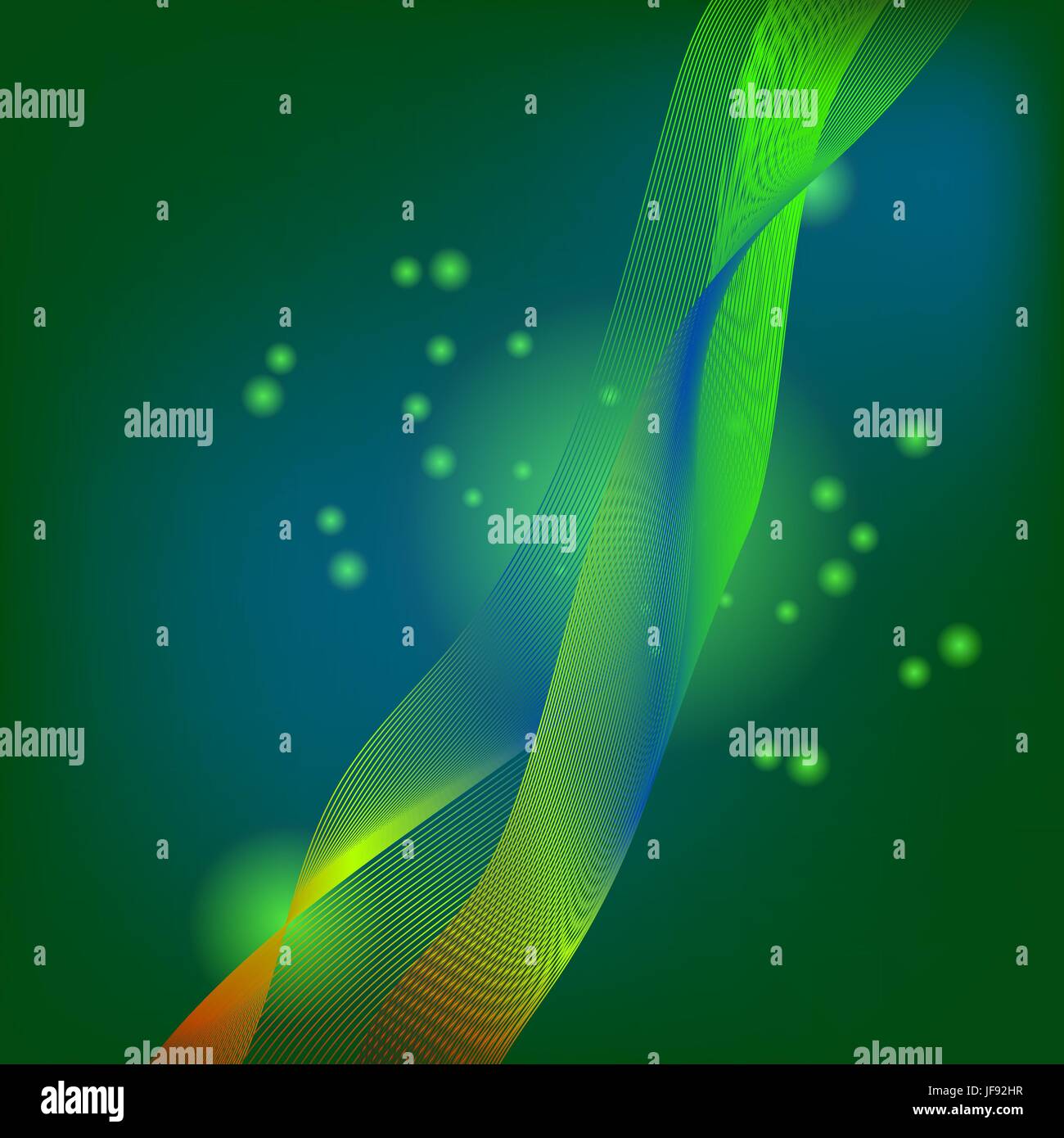 Abstract stella verde dello sfondo. Onda Verde Pattern. Illustrazione Vettoriale