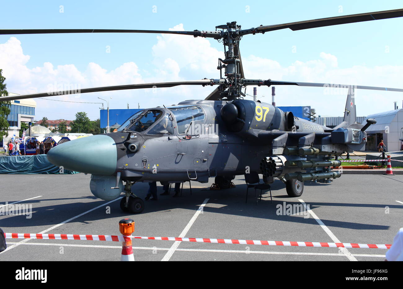 Elicottero d'assalto Ka-52 Alligator Foto Stock