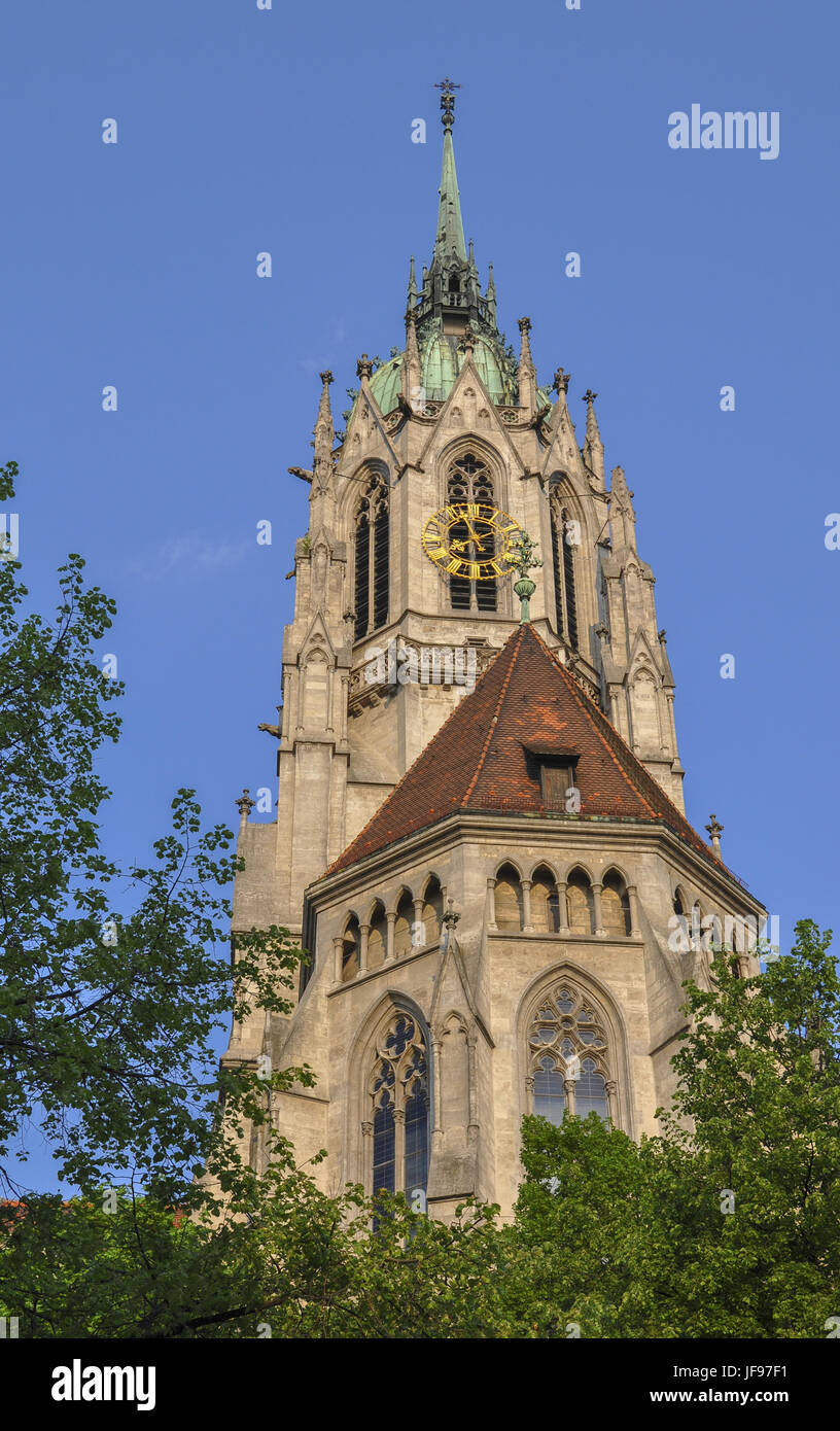 Chiesa di San Paolo a Monaco di Baviera, Germania Foto Stock