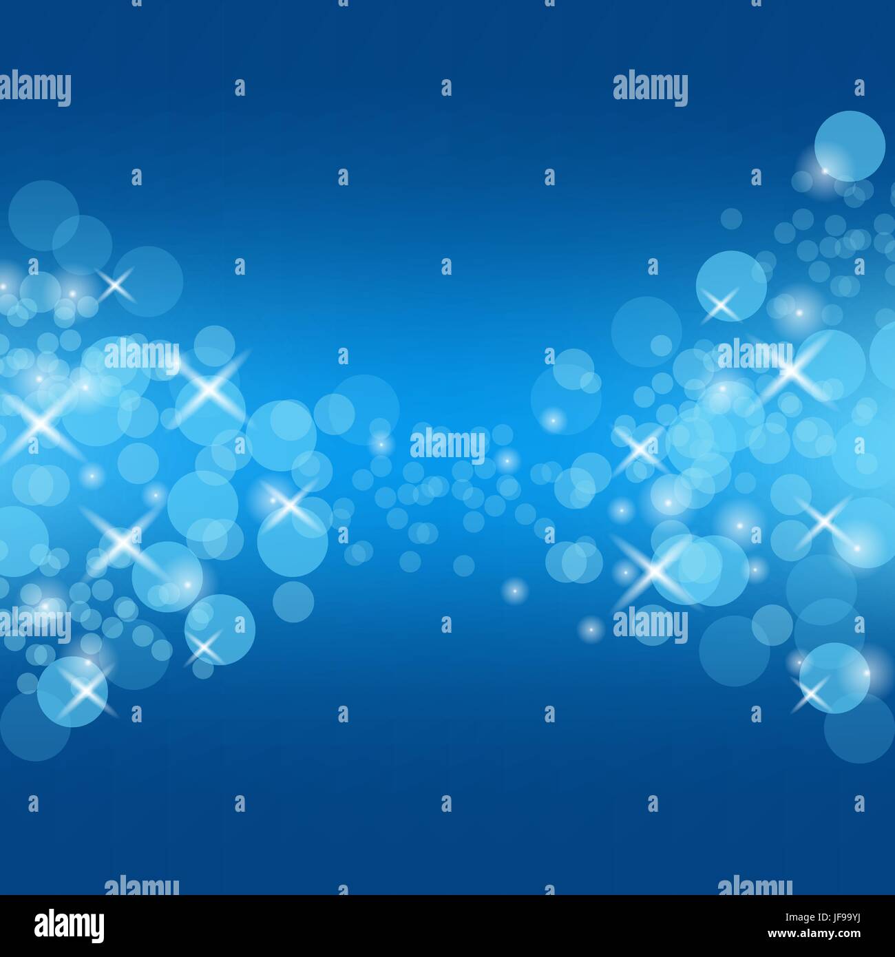 Abstract cerchio blu sullo sfondo. Luci sfocate Pattern Illustrazione Vettoriale