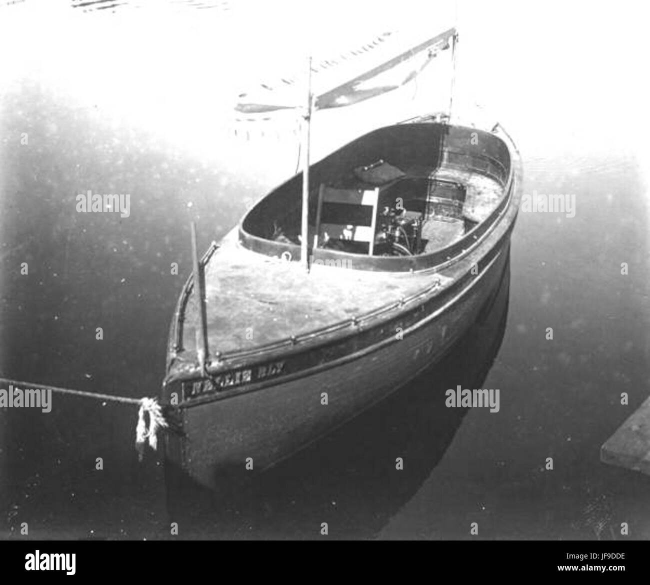 Nellie Bly, famosa giornalista e viaggiatrice mondiale, vista al molo in Florida durante il suo viaggio. #NellieBly #JournalismHistory Foto Stock