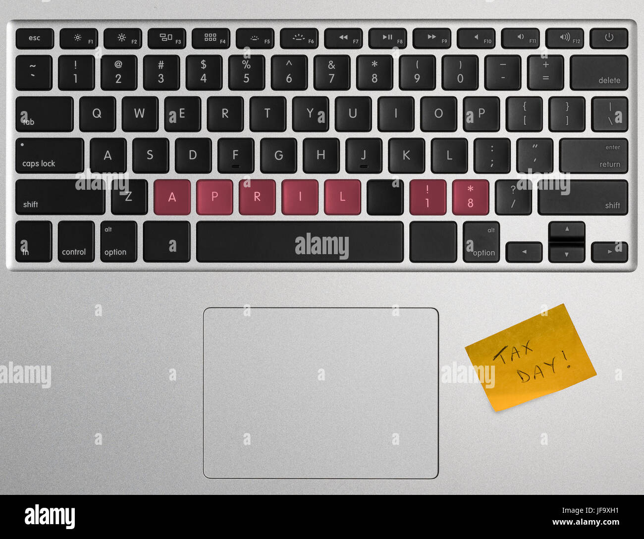 Imposta sul concetto di giorno utilizzando la tastiera del computer Foto Stock