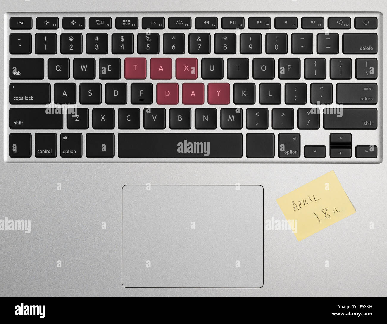 Imposta sul concetto di giorno utilizzando la tastiera del computer Foto Stock