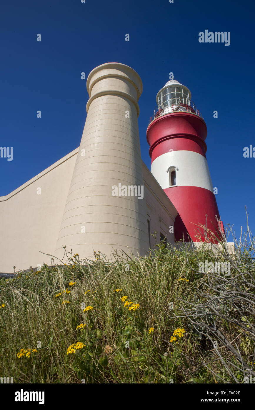 Battice di Cape Agulhas faro Foto Stock