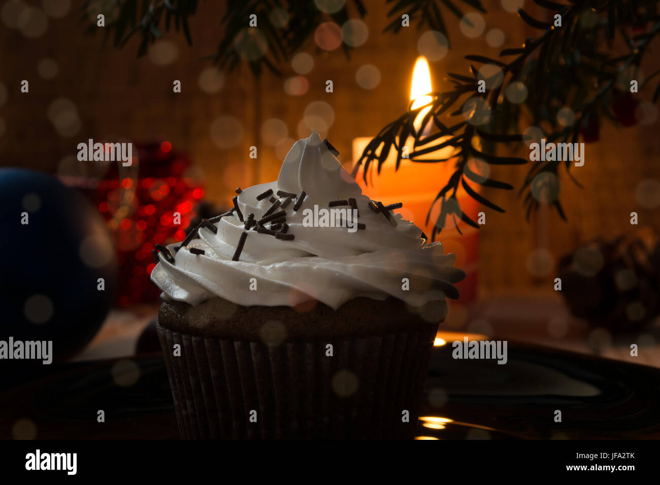 Muffin alla vigilia di Natale Foto Stock