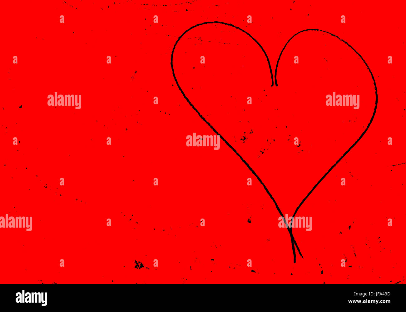 Cuore nero Foto Stock