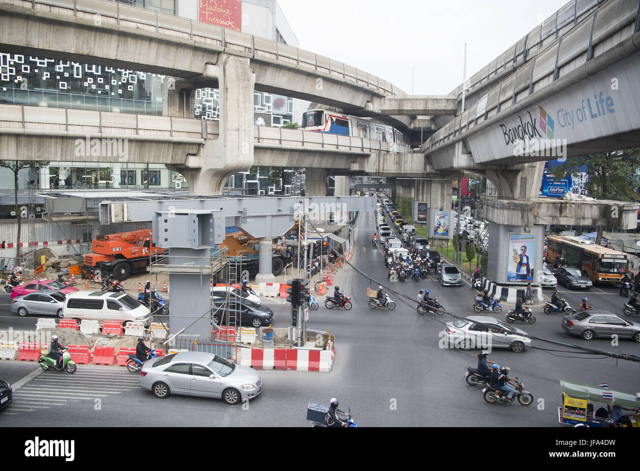 Tailandia Bangkok Siam Square TRAFIC Foto Stock