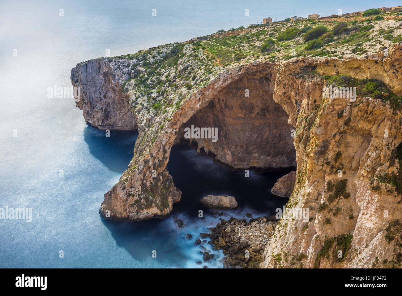 Malta - il bellissimo arco della Grotta Azzurra Foto Stock