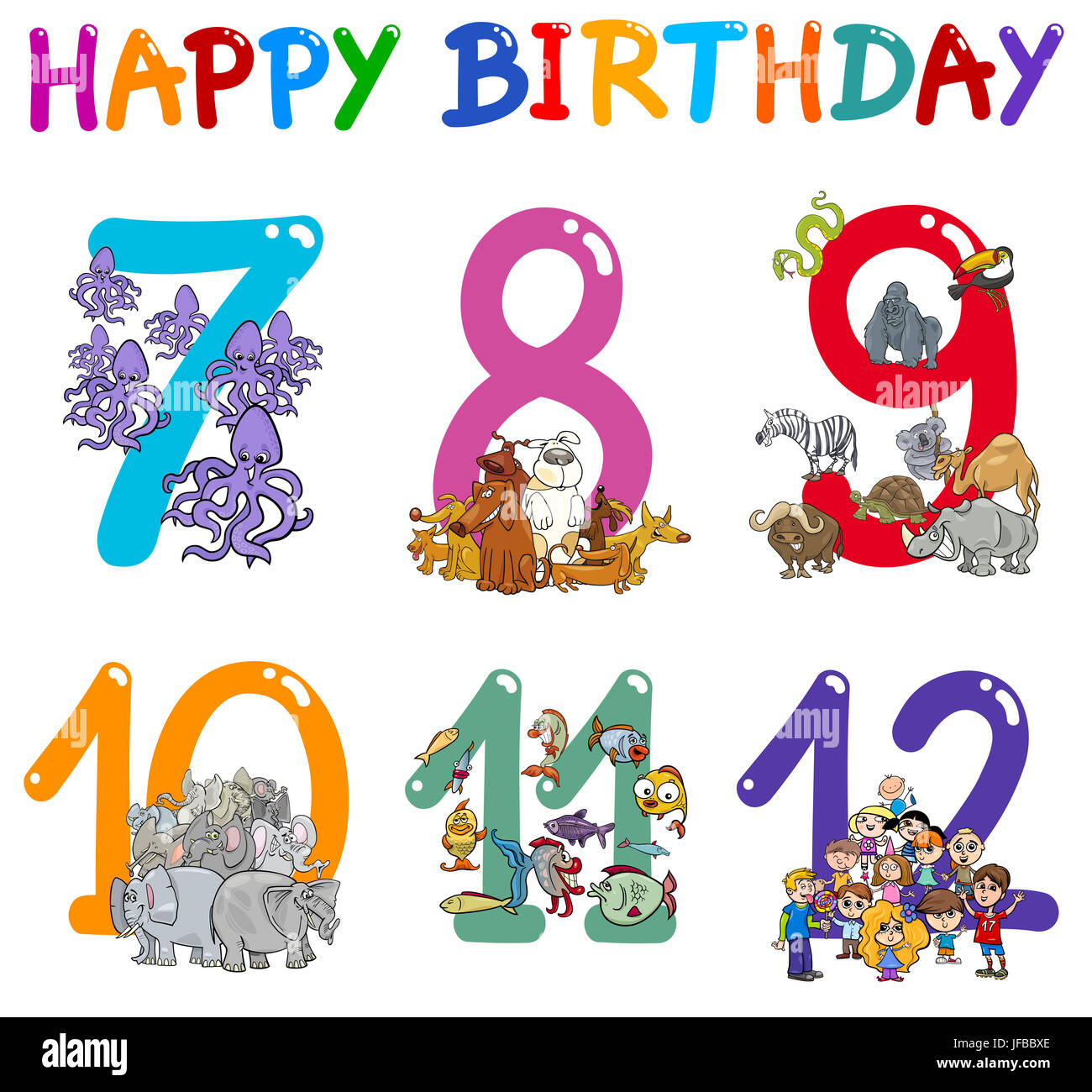 Auguri Di Compleanno Disegni Carta Foto Stock Alamy