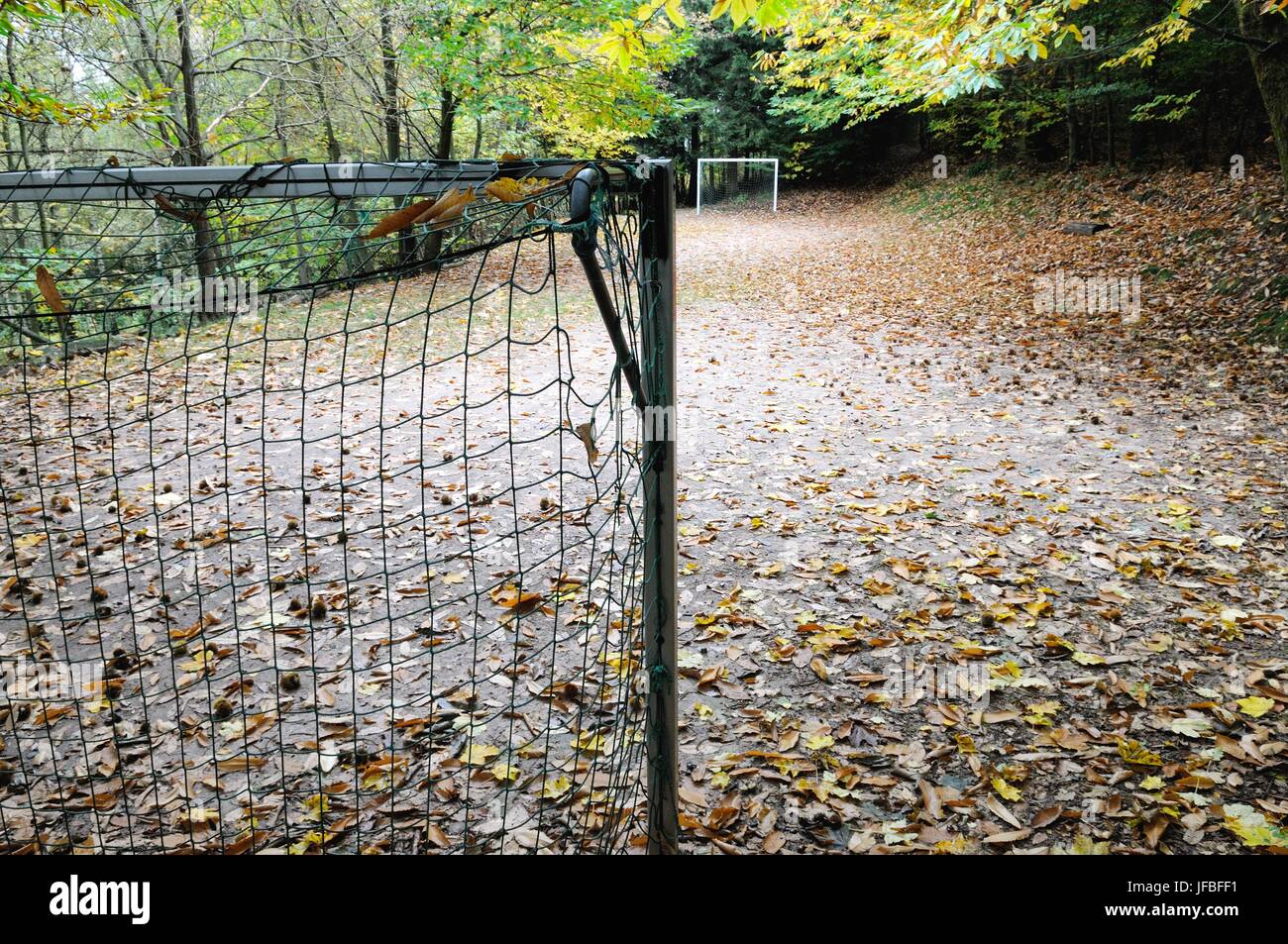 Sul campo da calcetto Foto Stock