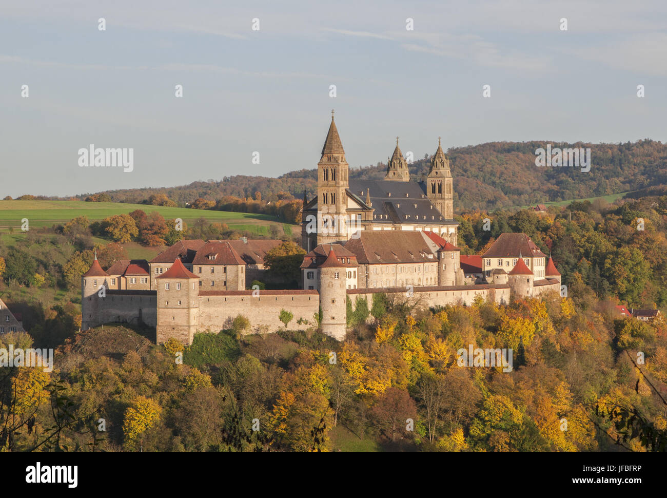 Castello di Comburg Schwaebisch Hall, Germania Foto Stock