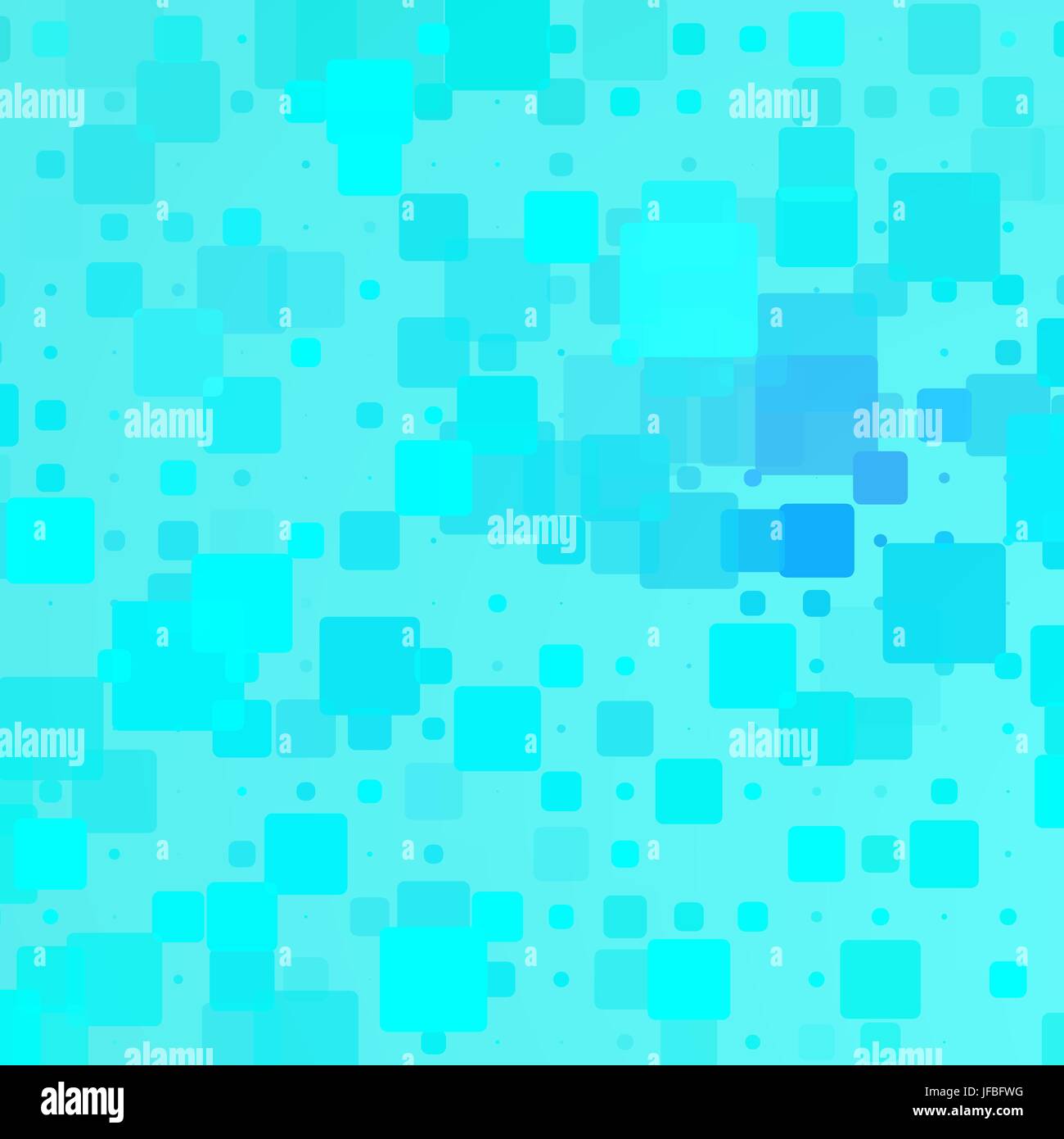 Blu-turchese vettore incandescente astratta sfondo con dimensioni casuali piastrelle arrotondati square Illustrazione Vettoriale